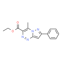 ChemSpider 2D Image | Ethyl 4-methyl-7-phenylpyrazolo[5,1-c][1,2,4]triazine-3-carboxylate | C15H14N4O2