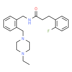 ChemSpider 2D Image | N-{2-[(4-Ethyl-1-piperazinyl)methyl]benzyl}-3-(2-fluorophenyl)propanamide | C23H30FN3O