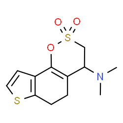 ChemSpider 2D Image | N,N-Dimethyl-3,4,5,6-tetrahydrothieno[2,3-h][1,2]benzoxathiin-4-amine 2,2-dioxide | C12H15NO3S2