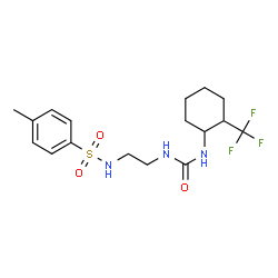 ChemSpider 2D Image | 4-Methyl-N-[2-({[2-(trifluoromethyl)cyclohexyl]carbamoyl}amino)ethyl]benzenesulfonamide | C17H24F3N3O3S