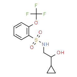 ChemSpider 2D Image | N-(2-Cyclopropyl-2-hydroxyethyl)-2-(trifluoromethoxy)benzenesulfonamide | C12H14F3NO4S
