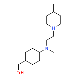 ChemSpider 2D Image | (4-{Methyl[2-(4-methyl-1-piperidinyl)ethyl]amino}cyclohexyl)methanol | C16H32N2O