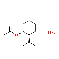 ChemSpider 2D Image | (1R,2S,5R)-2-Isopropyl-5-methylcyclohexyl hydroxyacetate hydrate (1:1) | C12H24O4