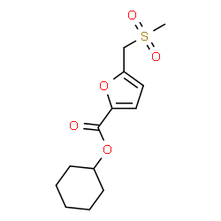 ChemSpider 2D Image | Cyclohexyl 5-[(methylsulfonyl)methyl]-2-furoate | C13H18O5S