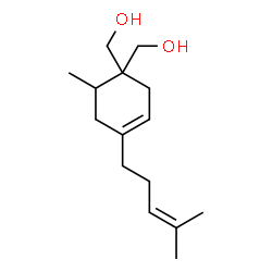ChemSpider 2D Image | [6-Methyl-4-(4-methyl-3-penten-1-yl)-3-cyclohexene-1,1-diyl]dimethanol | C15H26O2