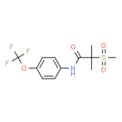 ChemSpider 2D Image | 2-Methyl-2-(methylsulfonyl)-N-[4-(trifluoromethoxy)phenyl]propanamide | C12H14F3NO4S