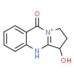ChemSpider 2D Image | 3-Hydroxy-9-oxo-2,3,4,9-tetrahydro-1H-pyrrolo[2,1-b]quinazolin-10-ium | C11H11N2O2