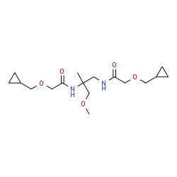 ChemSpider 2D Image | N,N'-(3-Methoxy-2-methyl-1,2-propanediyl)bis[2-(cyclopropylmethoxy)acetamide] | C17H30N2O5