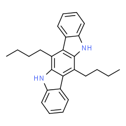 ChemSpider 2D Image | 6,12-Dibutyl-5,11-dihydroindolo[3,2-b]carbazole | C26H28N2