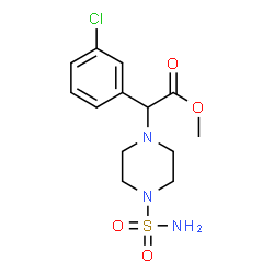 ChemSpider 2D Image | Methyl (3-chlorophenyl)(4-sulfamoyl-1-piperazinyl)acetate | C13H18ClN3O4S