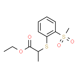 ChemSpider 2D Image | Ethyl 2-{[2-(methylsulfonyl)phenyl]sulfanyl}propanoate | C12H16O4S2