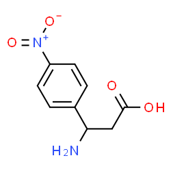 ChemSpider 2D Image | 3-(p-nitrophenyl)-DL-β-alanine | C9H10N2O4