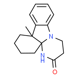 ChemSpider 2D Image | 8a-Methyl-1,2,6,7,8,8a-hexahydro-5H-pyrimido[2,1-k]carbazol-3(4H)-one | C16H20N2O
