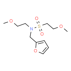 ChemSpider 2D Image | N-(2-Furylmethyl)-2-methoxy-N-(2-methoxyethyl)ethanesulfonamide | C11H19NO5S