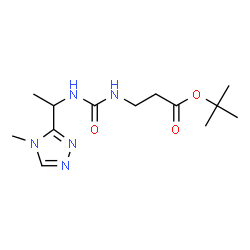 ChemSpider 2D Image | 2-Methyl-2-propanyl N-{[1-(4-methyl-4H-1,2,4-triazol-3-yl)ethyl]carbamoyl}-beta-alaninate | C13H23N5O3