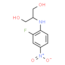 ChemSpider 2D Image | 2-[(2-Fluoro-4-nitrophenyl)amino]-1,3-propanediol | C9H11FN2O4