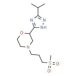 ChemSpider 2D Image | 2-(3-Isopropyl-1H-1,2,4-triazol-5-yl)-4-[3-(methylsulfonyl)propyl]morpholine | C13H24N4O3S