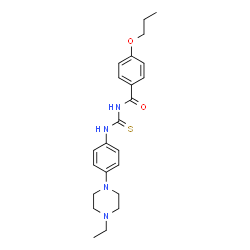 ChemSpider 2D Image | N-{[4-(4-Ethyl-1-piperazinyl)phenyl]carbamothioyl}-4-propoxybenzamide | C23H30N4O2S