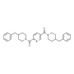 ChemSpider 2D Image | 2,5-Pyridinediylbis[(4-benzyl-1-piperidinyl)methanone] | C31H35N3O2