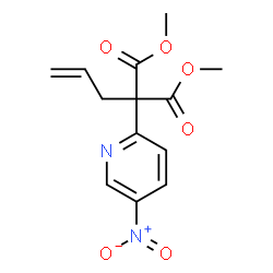 ChemSpider 2D Image | Dimethyl allyl(5-nitro-2-pyridinyl)malonate | C13H14N2O6