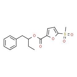 ChemSpider 2D Image | 1-Phenyl-2-butanyl 5-(methylsulfonyl)-2-furoate | C16H18O5S