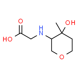 ChemSpider 2D Image | [(4-Hydroxy-4-methyltetrahydro-2H-pyran-3-yl)amino]acetic acid | C8H15NO4