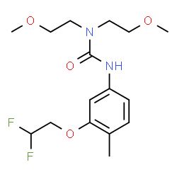 ChemSpider 2D Image | 3-[3-(2,2-Difluoroethoxy)-4-methylphenyl]-1,1-bis(2-methoxyethyl)urea | C16H24F2N2O4