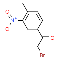 ChemSpider 2D Image | 2-bromo-3-nitro-4-methylacetophenone | C9H8BrNO3