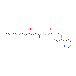 ChemSpider 2D Image | 1-Oxo-1-[4-(2-pyrimidinyl)-1-piperazinyl]-2-propanyl 4-hydroxyundecanoate | C22H36N4O4