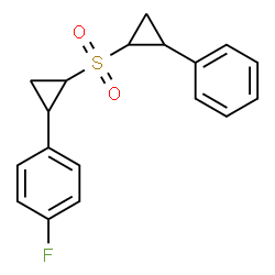 ChemSpider 2D Image | 1-Fluoro-4-{2-[(2-phenylcyclopropyl)sulfonyl]cyclopropyl}benzene | C18H17FO2S