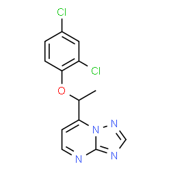 ChemSpider 2D Image | 7-[1-(2,4-Dichlorophenoxy)ethyl][1,2,4]triazolo[1,5-a]pyrimidine | C13H10Cl2N4O
