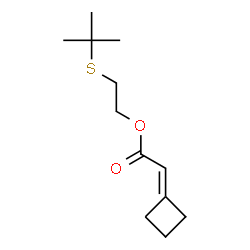 ChemSpider 2D Image | 2-[(2-Methyl-2-propanyl)sulfanyl]ethyl cyclobutylideneacetate | C12H20O2S