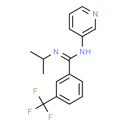 ChemSpider 2D Image | N'-Isopropyl-N-(3-pyridinyl)-3-(trifluoromethyl)benzenecarboximidamide | C16H16F3N3