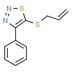 ChemSpider 2D Image | 5-(Allylsulfanyl)-4-phenyl-1,2,3-thiadiazole | C11H10N2S2