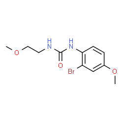 ChemSpider 2D Image | 1-(2-Bromo-4-methoxyphenyl)-3-(2-methoxyethyl)urea | C11H15BrN2O3