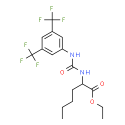 ChemSpider 2D Image | Ethyl N-{[3,5-bis(trifluoromethyl)phenyl]carbamoyl}norleucinate | C17H20F6N2O3