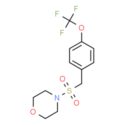 ChemSpider 2D Image | 4-{[4-(Trifluoromethoxy)benzyl]sulfonyl}morpholine | C12H14F3NO4S