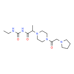 ChemSpider 2D Image | N-(Ethylcarbamoyl)-2-[4-(1-pyrrolidinylacetyl)-1-piperazinyl]propanamide | C16H29N5O3