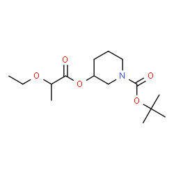 ChemSpider 2D Image | 2-Methyl-2-propanyl 3-[(2-ethoxypropanoyl)oxy]-1-piperidinecarboxylate | C15H27NO5