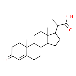 ChemSpider 2D Image | 2-(10,13-Dimethyl-3-oxo-2,3,6,7,8,9,10,11,12,13,14,15,16,17-tetradecahydro-1H-cyclopenta[a]phenanthren-17-yl)propanoic acid | C22H32O3