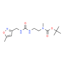 ChemSpider 2D Image | 2-Methyl-2-propanyl methyl[2-({[(5-methyl-1,2-oxazol-3-yl)methyl]carbamoyl}amino)ethyl]carbamate | C14H24N4O4
