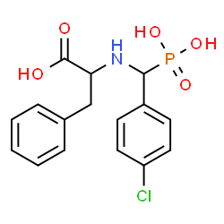 ChemSpider 2D Image | N-[(4-Chlorophenyl)(phosphono)methyl]phenylalanine | C16H17ClNO5P