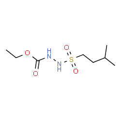 ChemSpider 2D Image | Ethyl 2-[(3-methylbutyl)sulfonyl]hydrazinecarboxylate | C8H18N2O4S