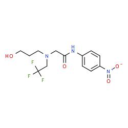 ChemSpider 2D Image | N~2~-(3-Hydroxypropyl)-N-(4-nitrophenyl)-N~2~-(2,2,2-trifluoroethyl)glycinamide | C13H16F3N3O4