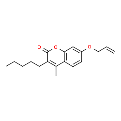 ChemSpider 2D Image | 7-(Allyloxy)-4-methyl-3-pentyl-2H-chromen-2-one | C18H22O3