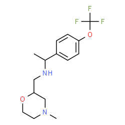 ChemSpider 2D Image | N-[(4-Methyl-2-morpholinyl)methyl]-1-[4-(trifluoromethoxy)phenyl]ethanamine | C15H21F3N2O2