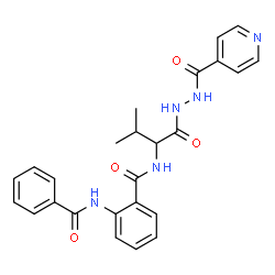 ChemSpider 2D Image | 2-(Benzoylamino)-N-[1-(2-isonicotinoylhydrazino)-3-methyl-1-oxo-2-butanyl]benzamide | C25H25N5O4