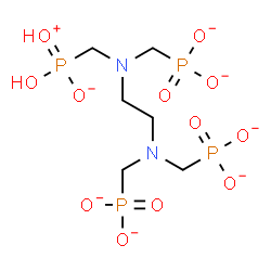 ChemSpider 2D Image | [({2-[Bis(phosphonatomethyl)amino]ethyl}{[(Z)-hydroxy(oxido)oxoniophosphoranyl]methyl}amino)methyl]phosphonate | C6H14N2O12P4