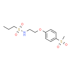 ChemSpider 2D Image | N-{2-[4-(Methylsulfonyl)phenoxy]ethyl}-1-propanesulfonamide | C12H19NO5S2
