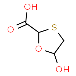 ChemSpider 2D Image | 5-Hydroxy-1,3-oxathiolane-2-carboxylic acid | C4H6O4S